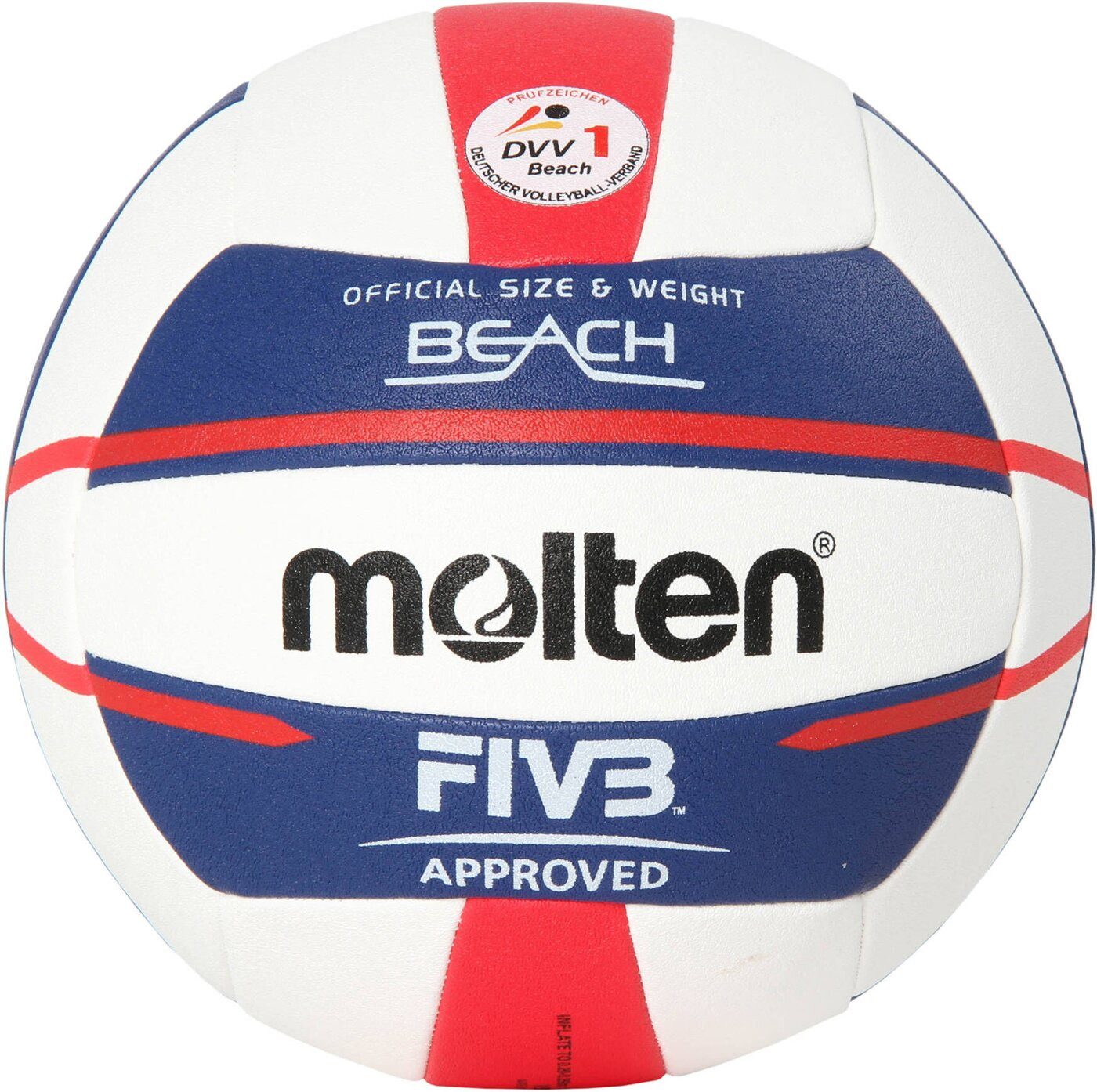 Beachvolleyball V5B5000-DE WEIß/BLAU/ROT