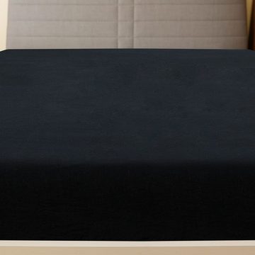 Bettlaken Spannbettlaken 2 Stk Jersey Schwarz 140x200 cm Baumwolle, vidaXL