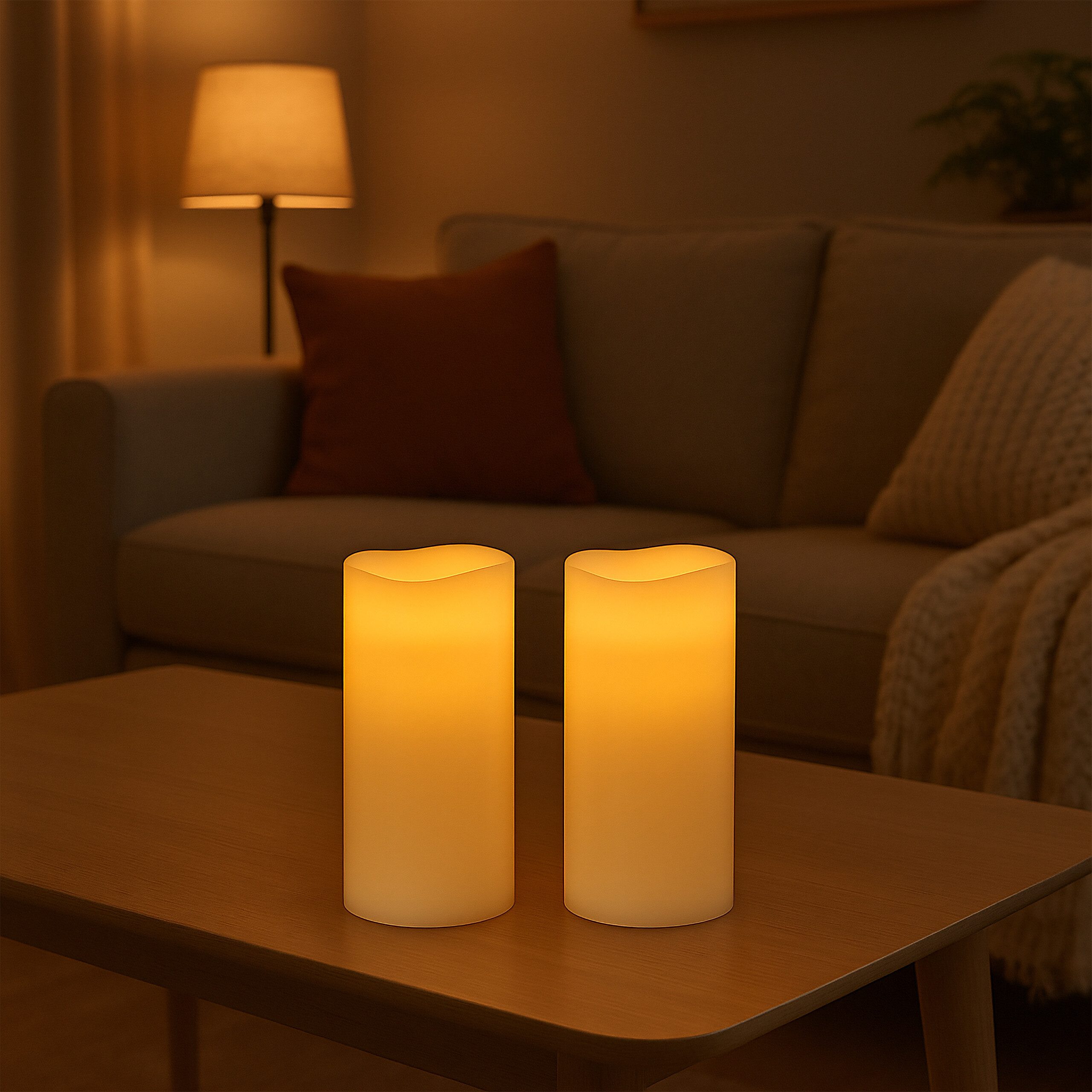 relaxdays LED-Kerze mit Timer 2er Set günstig online kaufen