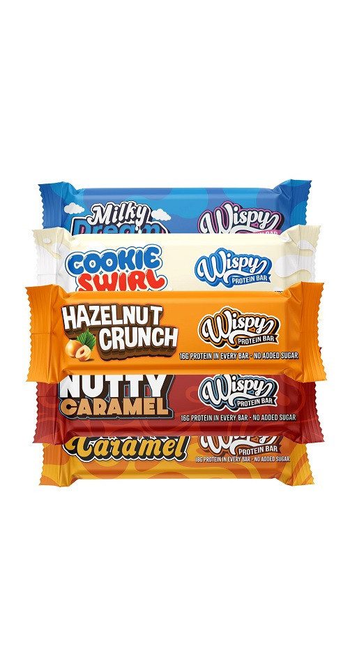 Wispynutrition Protein Bar 10x55g - Nutty Caramel Riegel, 600 g, Riegel