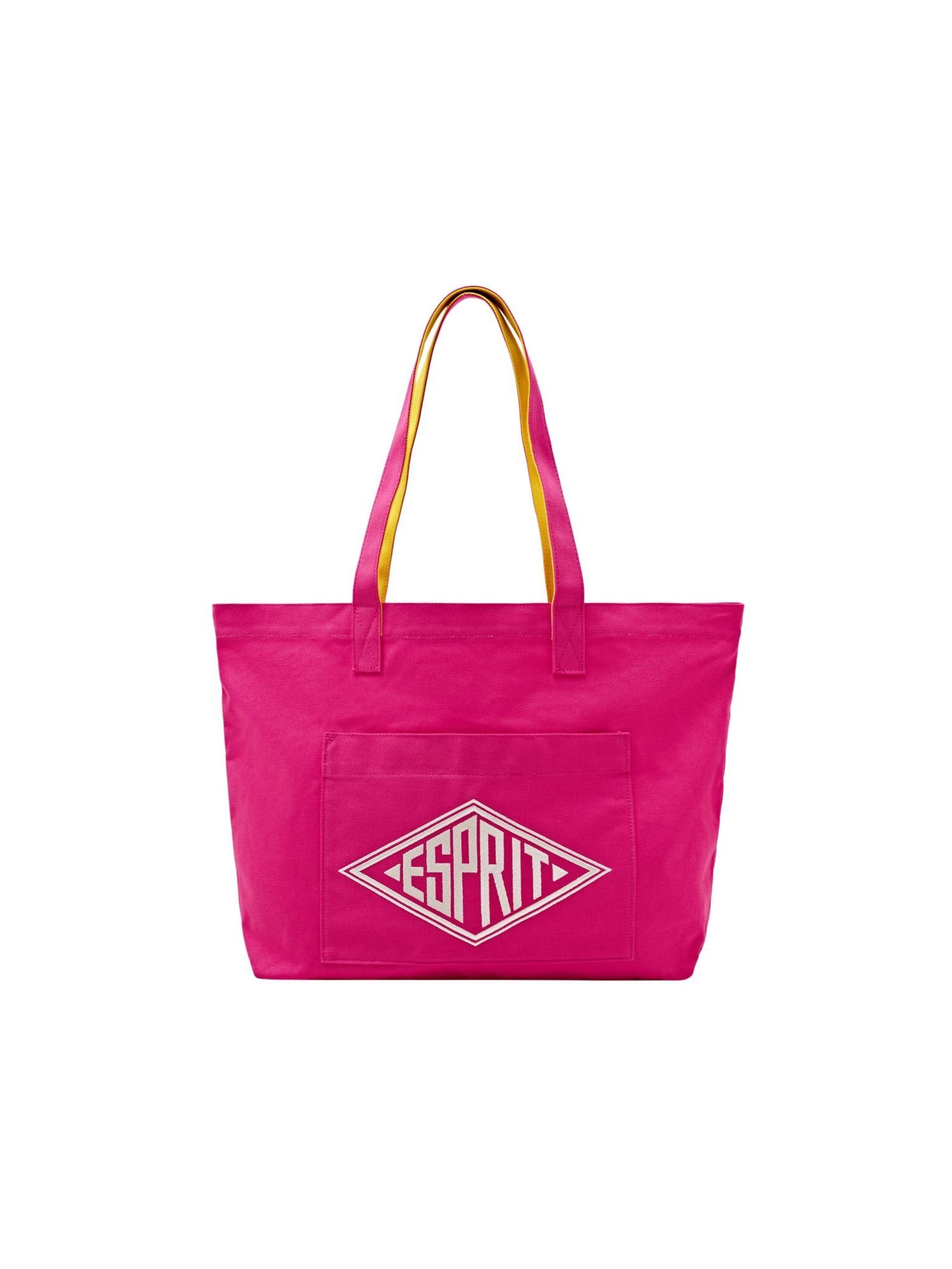 Esprit Schultertasche Tote Bag aus Canvas mit Logo