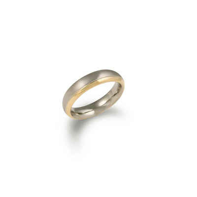 Boccia Fingerring Boccia Ring 0130-08 Titan, teilvergoldet Größe 63