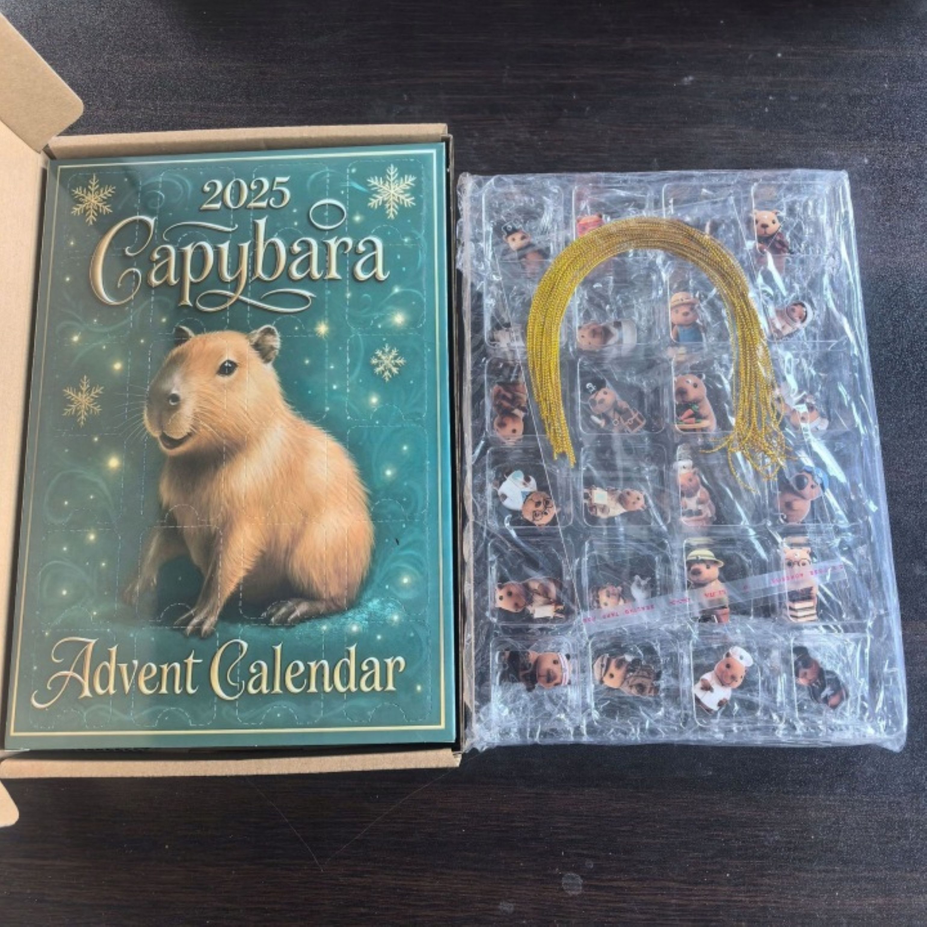 Festivalartikel Adventskalender Adventskalender Capybara 2D 24 Tage Weihnachtsdeko Geschenk (1-tlg) – Bild 3 von 4