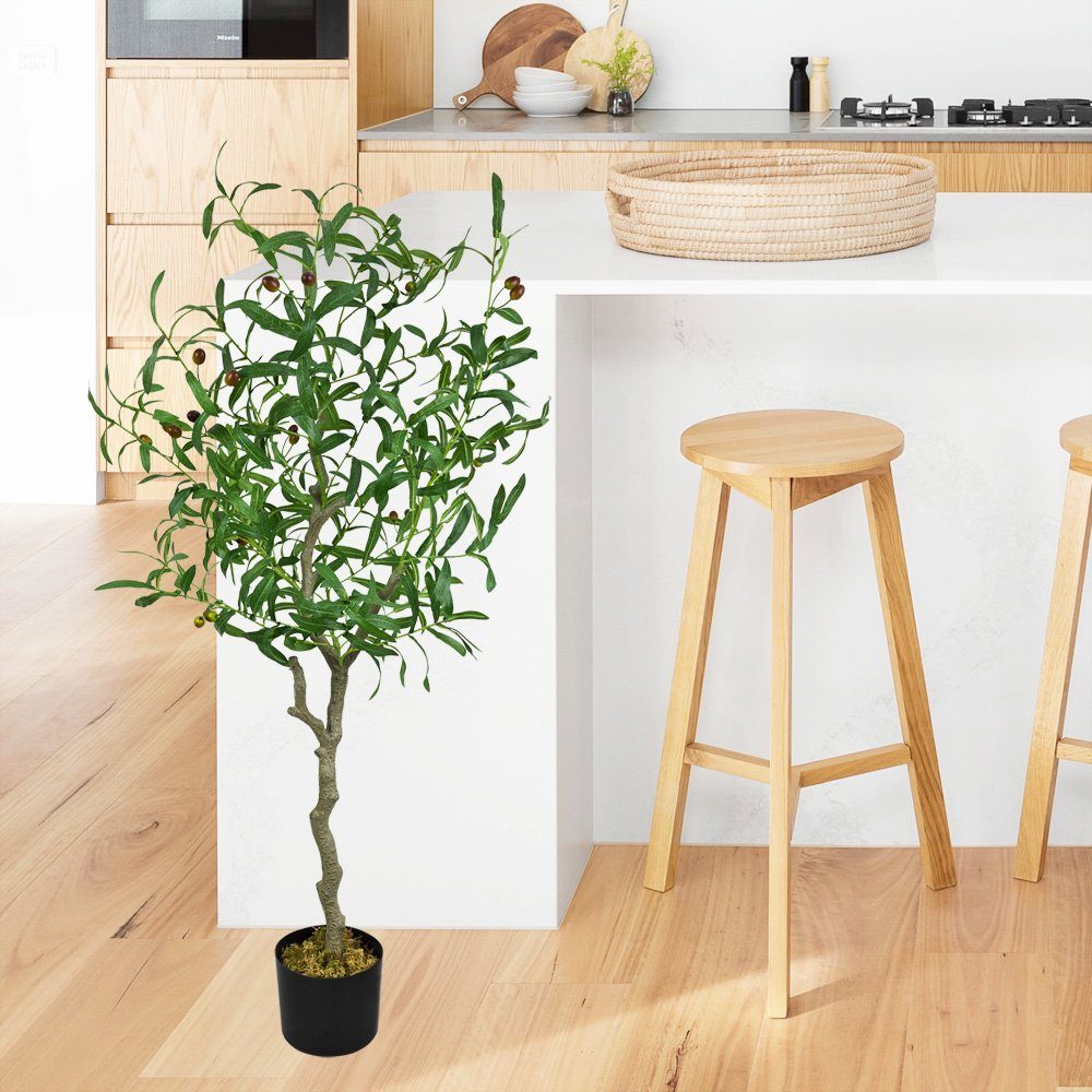 Kunstbaum Olive Olivenbaum Kunstbaum Künstliche Pflanze Kunstpflanze 125 cm günstig online kaufen
