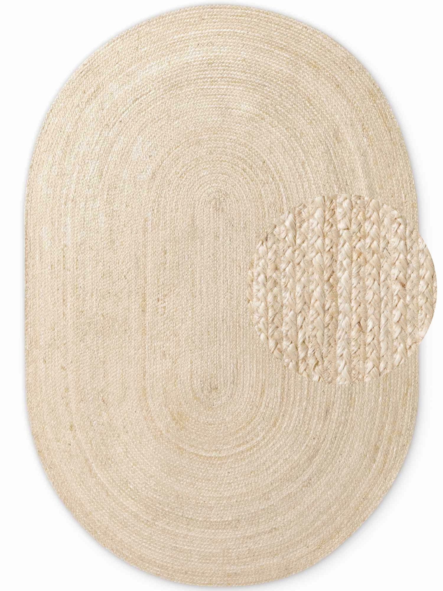 HANSE Home Teppich Rangpur Juteteppich, in rund und oval, oval, Höhe: 10 mm, handgewebt, 100% Jute, Natur, Wohnzimmer, Flur, Boho, Skandi
