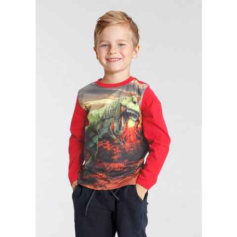 KIDSWORLD Langarmshirt BIGGEST DINO EVER Fotodruck