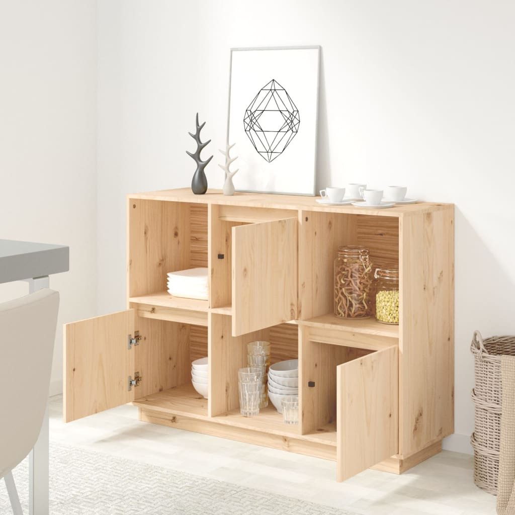 vidaXL Sideboard NA Sideboard 110,5x35x80 cm Massivholz Kiefer