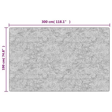 Teppich Teppich Waschbar Grau 190x300 cm Rutschfest, vidaXL, Rechteckig