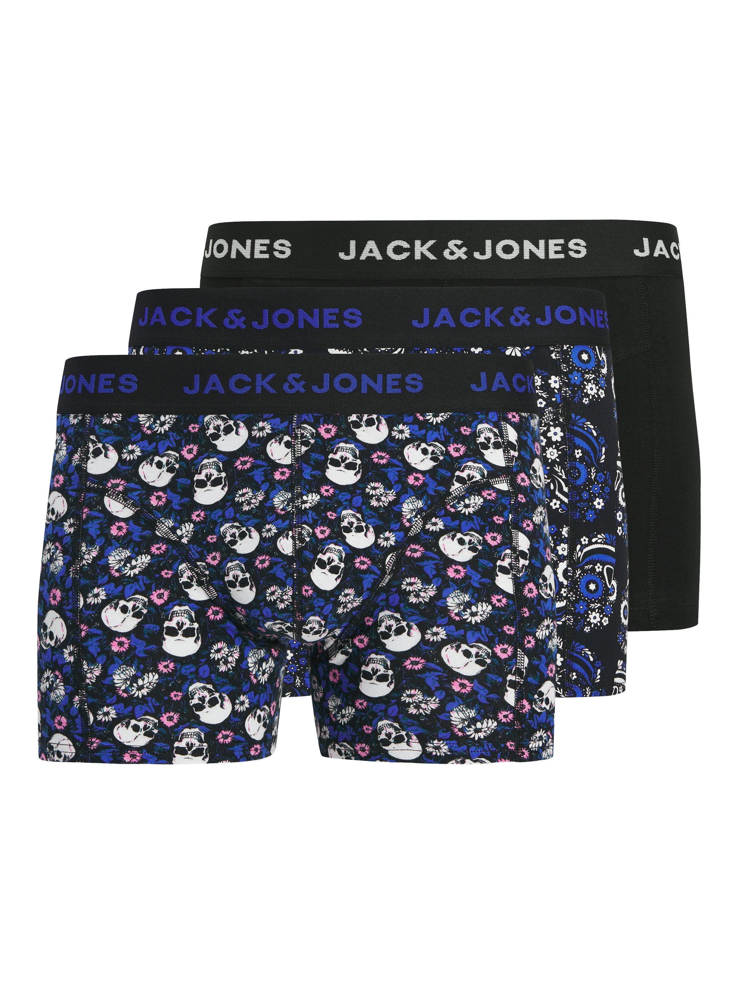 Jack & Jones Trunk JACFLOWER SKULL TRUNKS 3 PACK SN (3-St) mit auffälligem Design