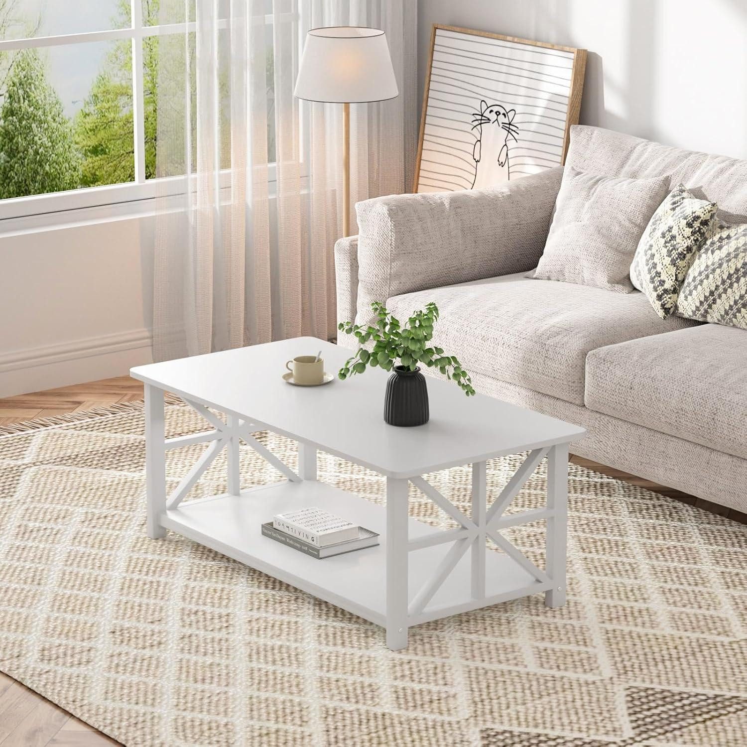 LuxusKollektion Couchtisch Couchtisch mit Stauraum, 100cm, günstig online kaufen