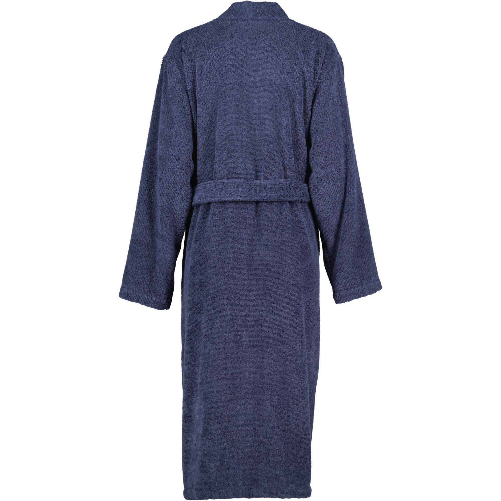 Cawö Home Kimono, Damenbademantel 100% Blau Frottier, 826 Baumwolle Uni Kimono