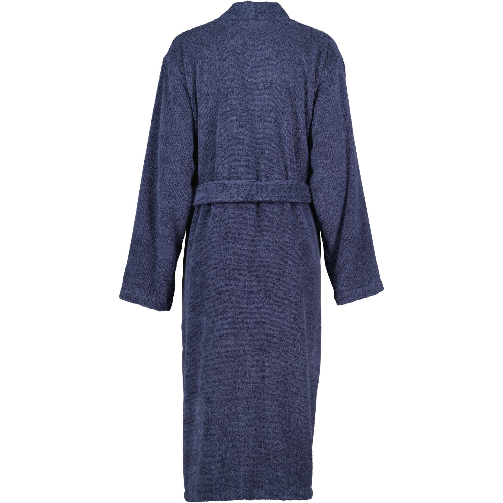 Cawö Home Damenbademantel 826 Uni Baumwolle Kimono 100% Blau Kimono, Frottier