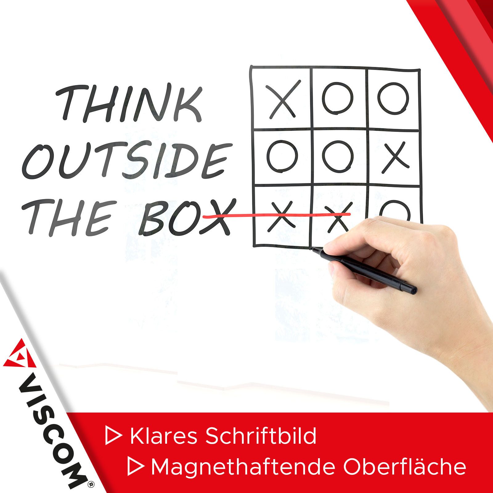 Viscom Magnettafel MIO, Glas-Magnettafel - beschreibbar & trocken abwischba günstig online kaufen