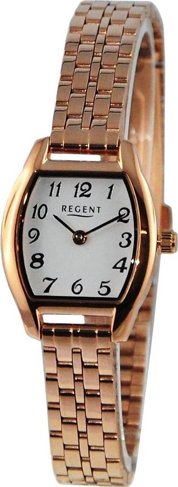 Regent Quarzuhr Regent Damen Armbanduhr Analog, Damen Armbanduhr rund,  extra groß (ca. 23x30mm), Metallarmband