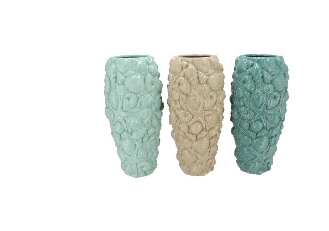 Daan Kromhout Bodenvase 3er-Set Vasen meeresfeeling 31cm oder 45cm Höhe
