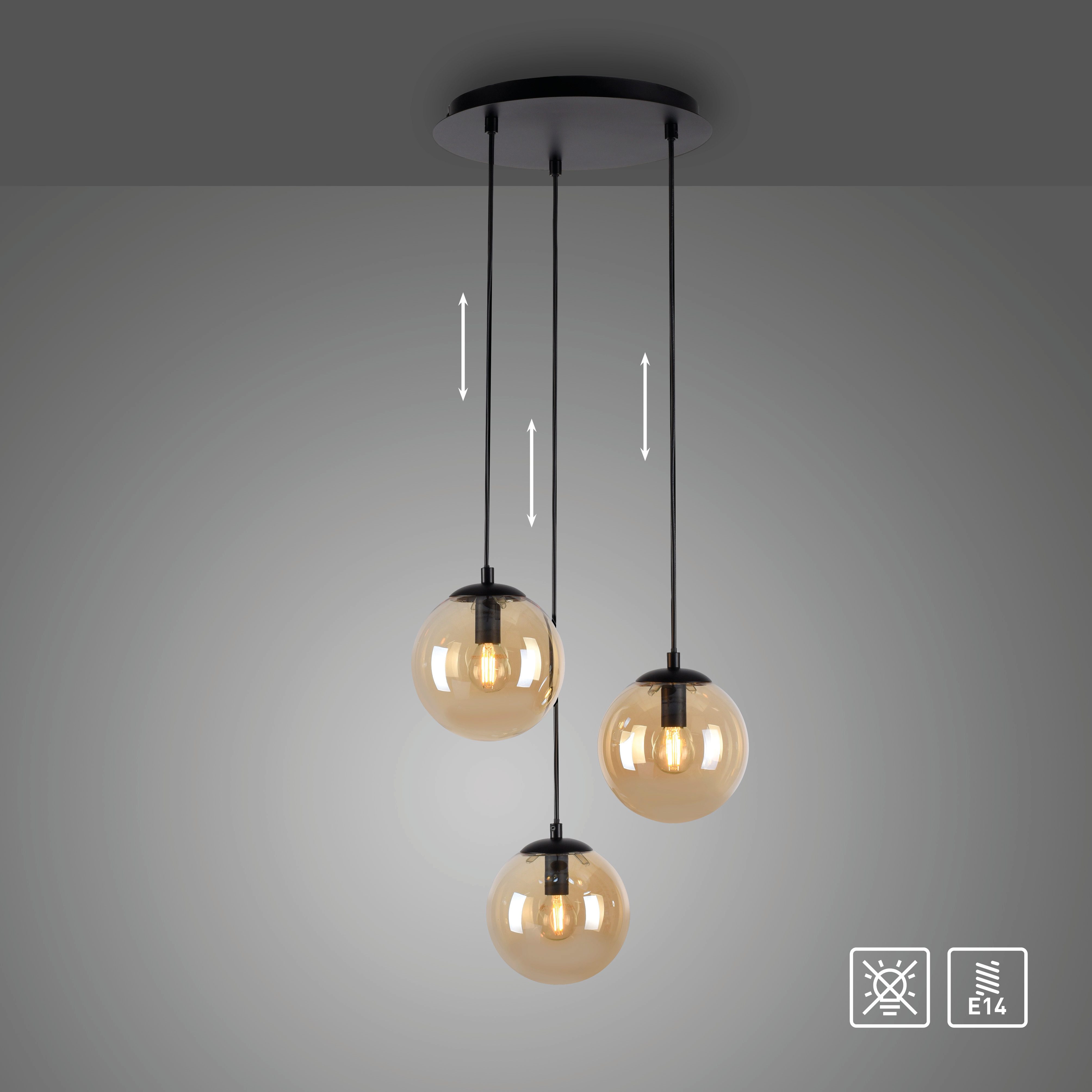 my home Pendelleuchte Nymölla, ohne Leuchtmittel, Hängeleuchte mit großen G günstig online kaufen