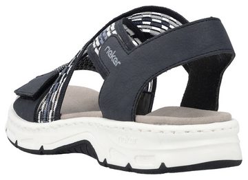 Rieker Sandale, Sommerschuh, Sandalette, Keilabsatz, mit praktischem Klettverschluss