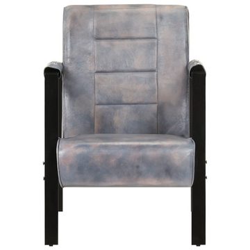vidaXL Sessel Sessel 60x80x87 cm Grau Echtes Ziegenleder (1-St)