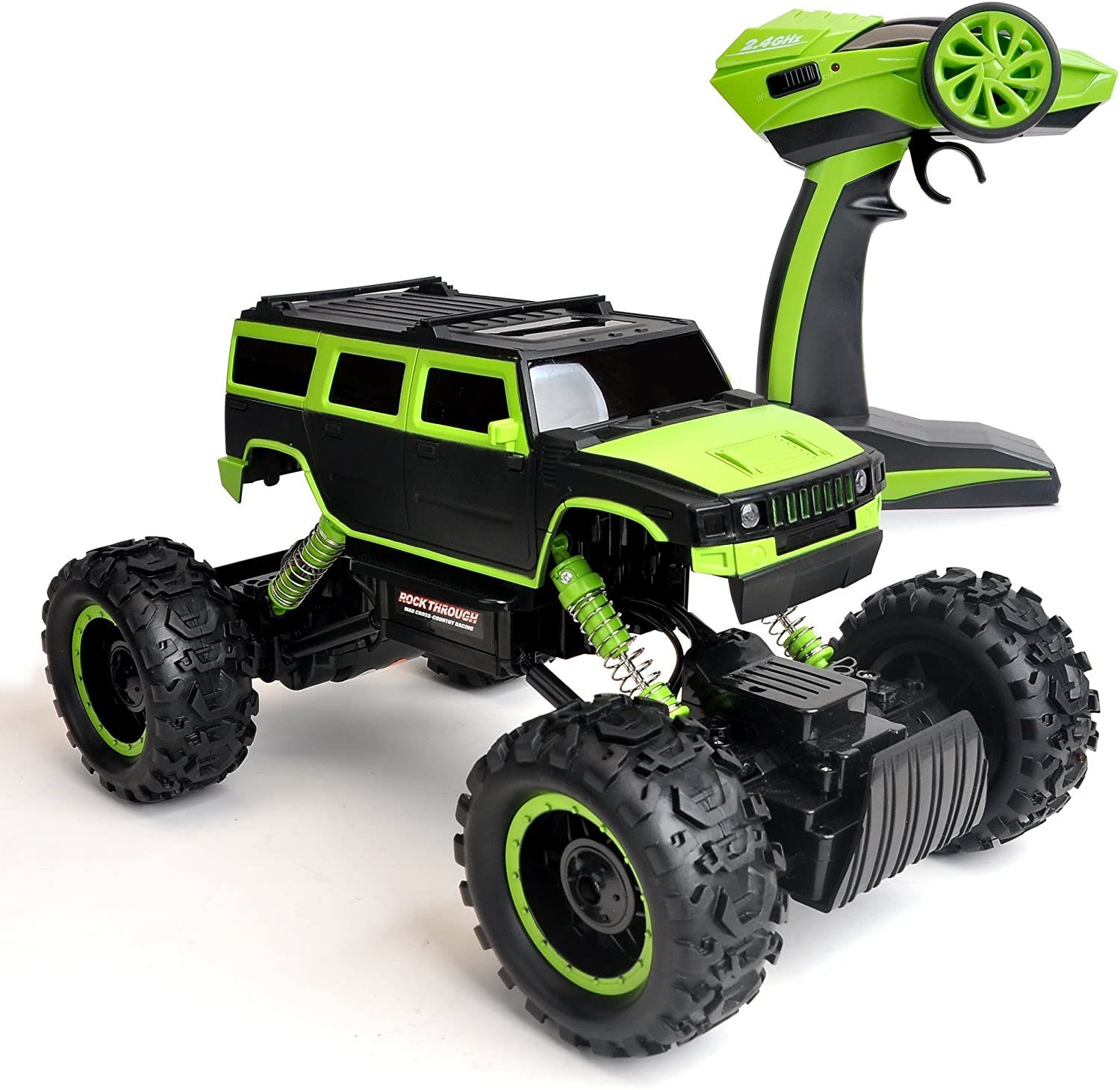 FunTomia Modellauto RC Ferngesteuertes Auto für Kinder - Rock Crawler / Monstertruck, Maßstab 1:14, (Set)