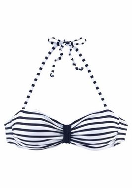 Venice Beach Bandeau-Bikini-Top Summer, mit kontrastfarbener Schlaufe