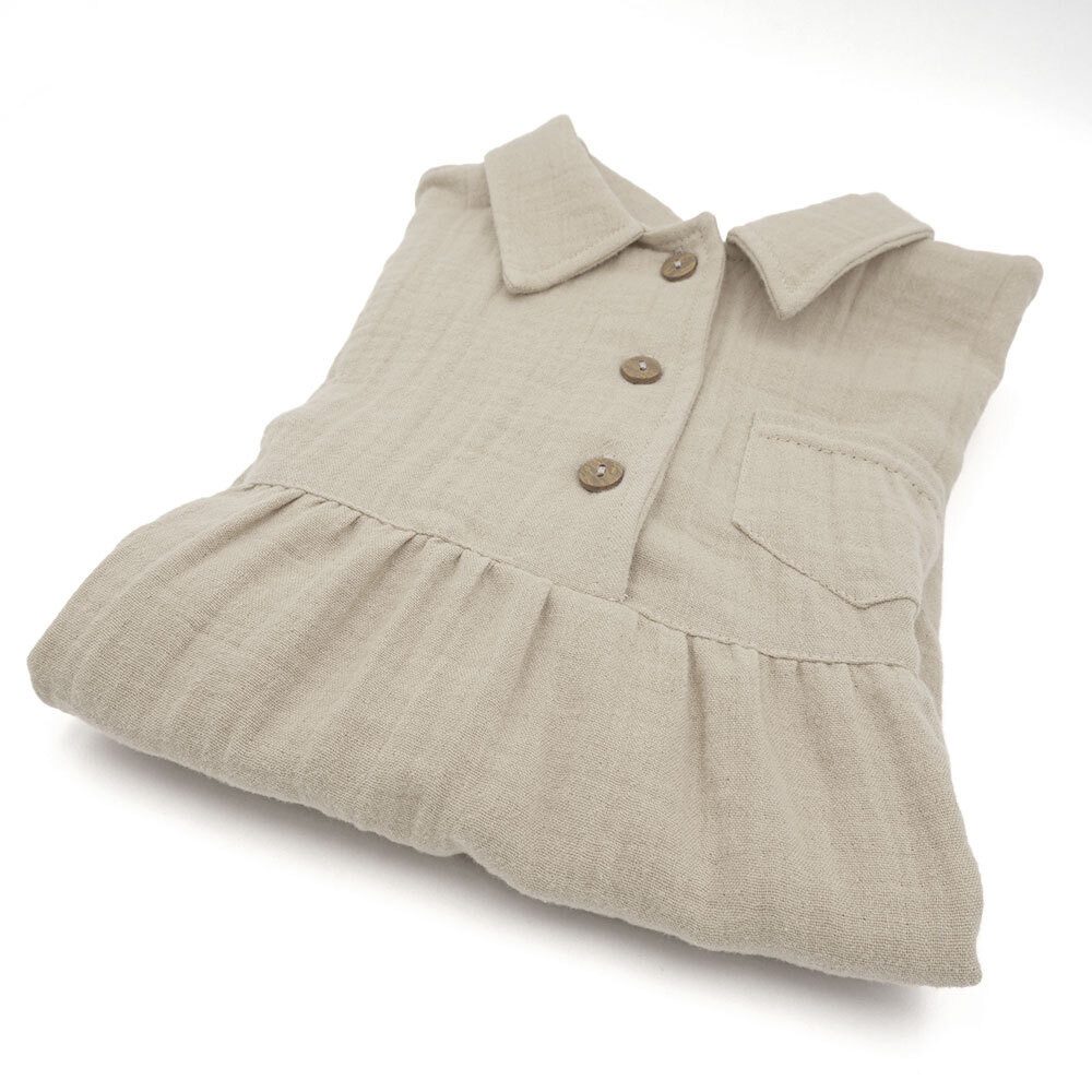 MAXIMO Sommerkleid GOTS MINI GIRL-Kleid, Kragen Musselin, Knopfleiste (1-tlg)