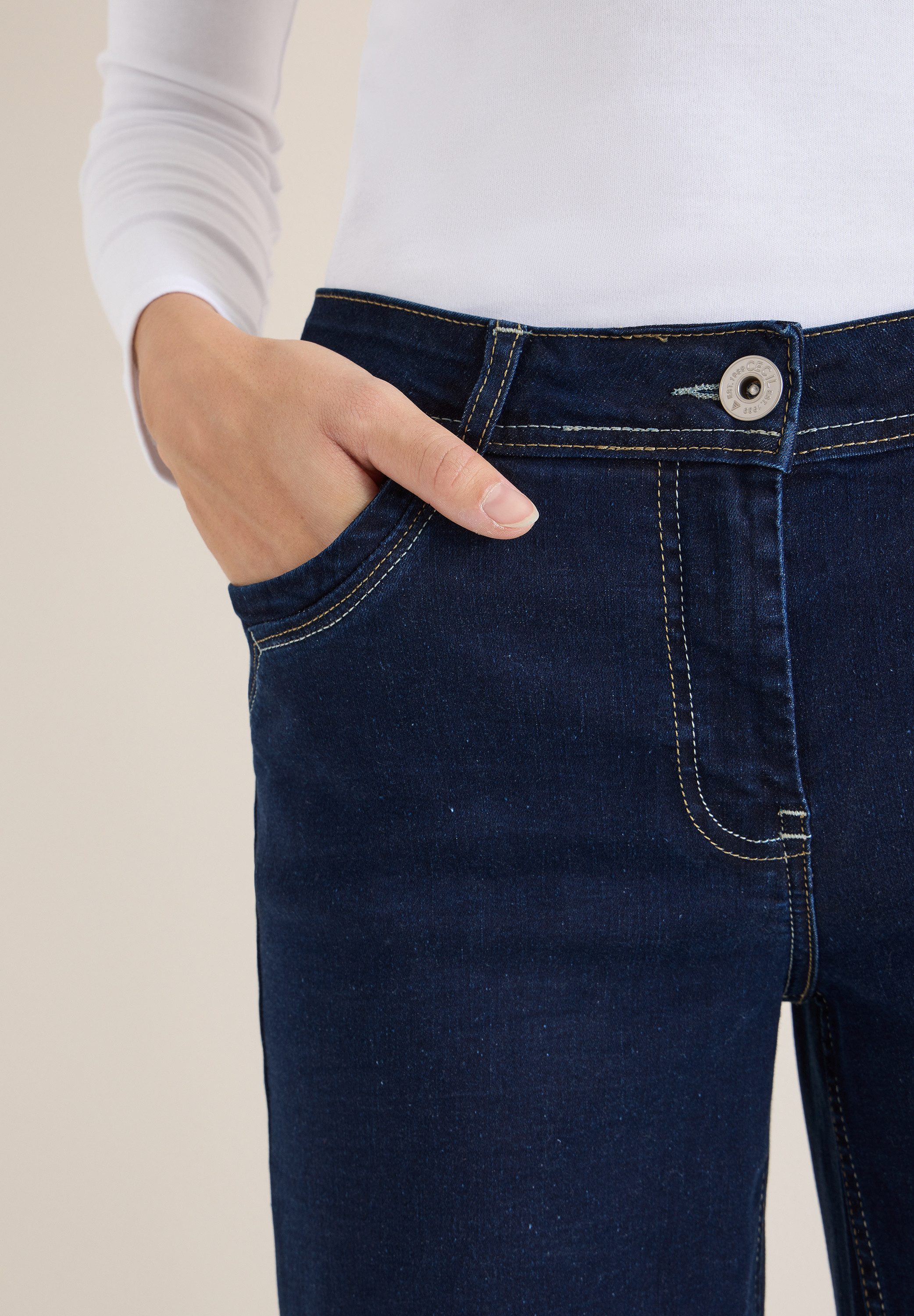 CECIL Straight-Jeans im Five-Pocket Style
