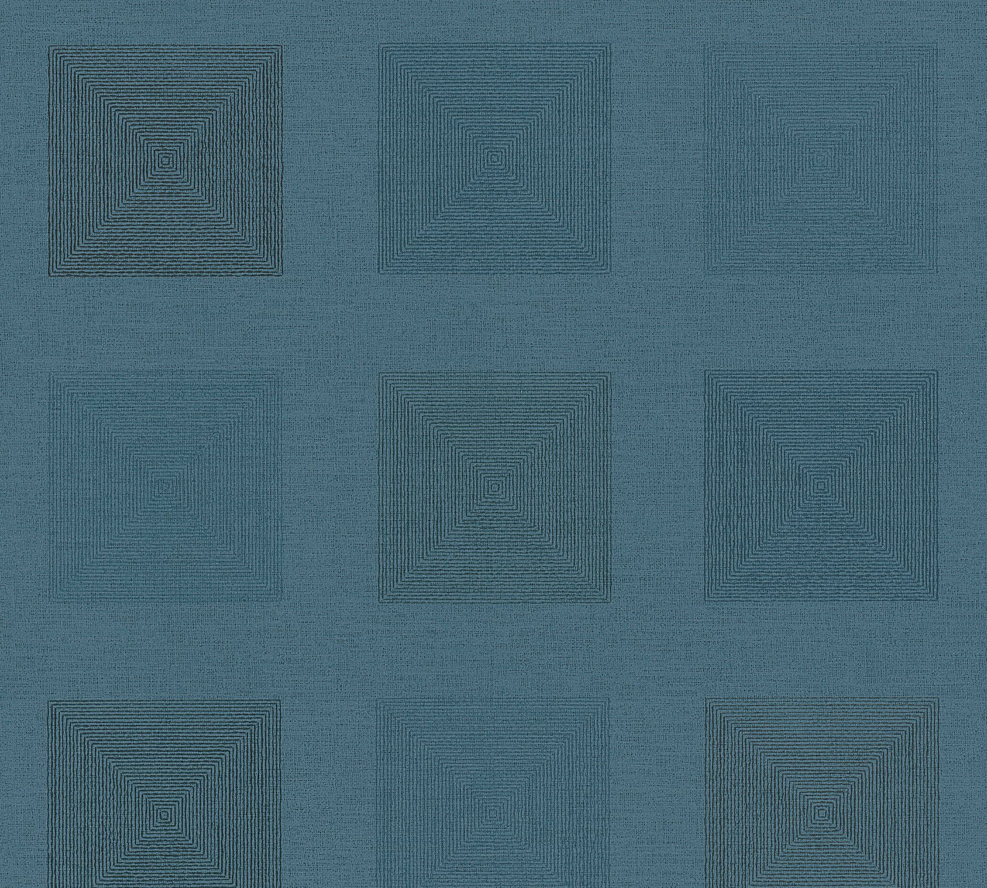 Vliestapete Geometrisch geometrisch A.S. Ethnic grafisch, Création grafisch, Tapete Origin blau