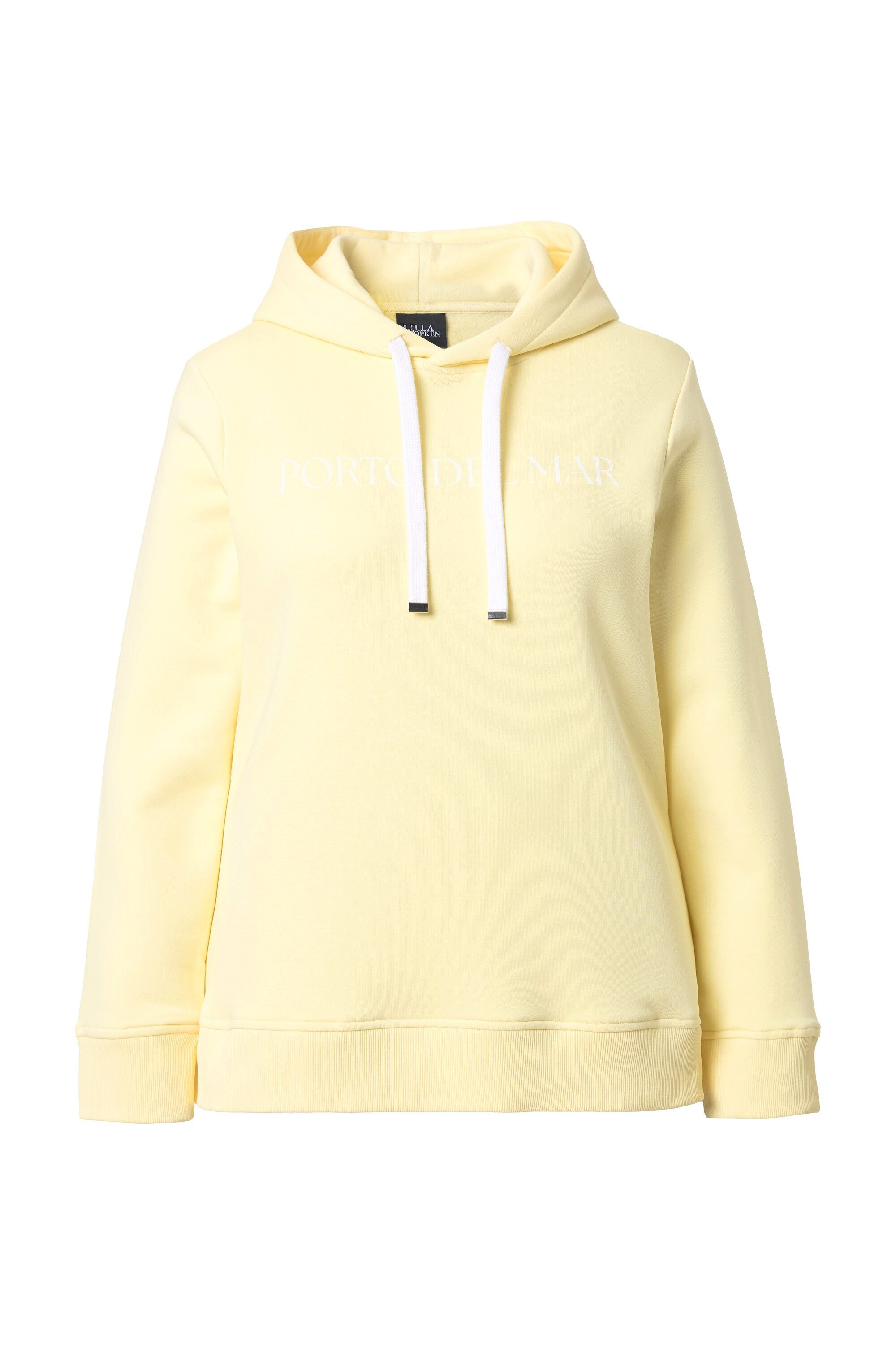 Ulla Popken Sweatshirt Hoodie Schriftdruck Classic Kapuze Langarm günstig online kaufen