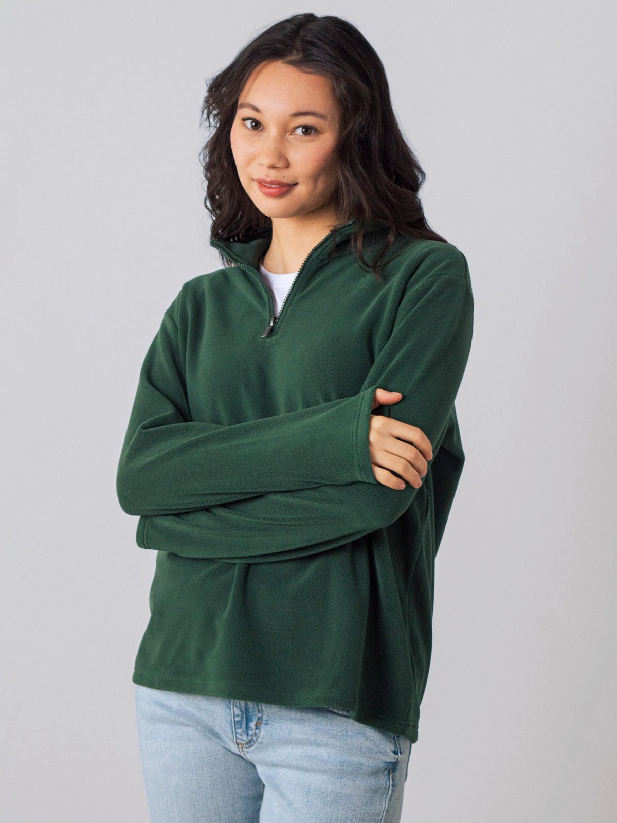 HONEST BASICS Fleecejacke Damen Polar Half-Zip