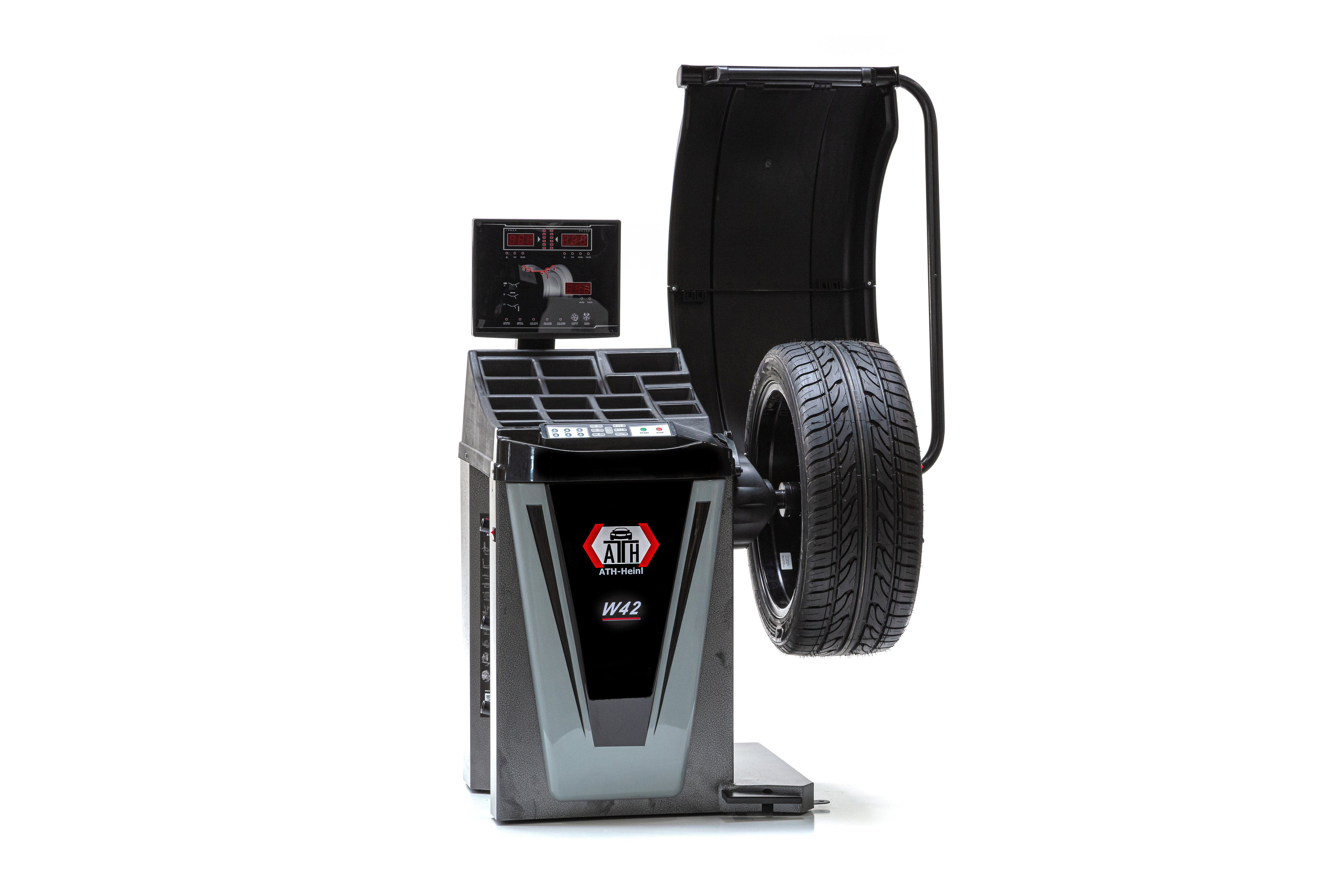 ATH-Heinl Reifenwuchtmaschine W42 LED 2D Radauswuchtmaschine Wuchtmaschine, für Felgen von 12,00 - 24,00, 230V V