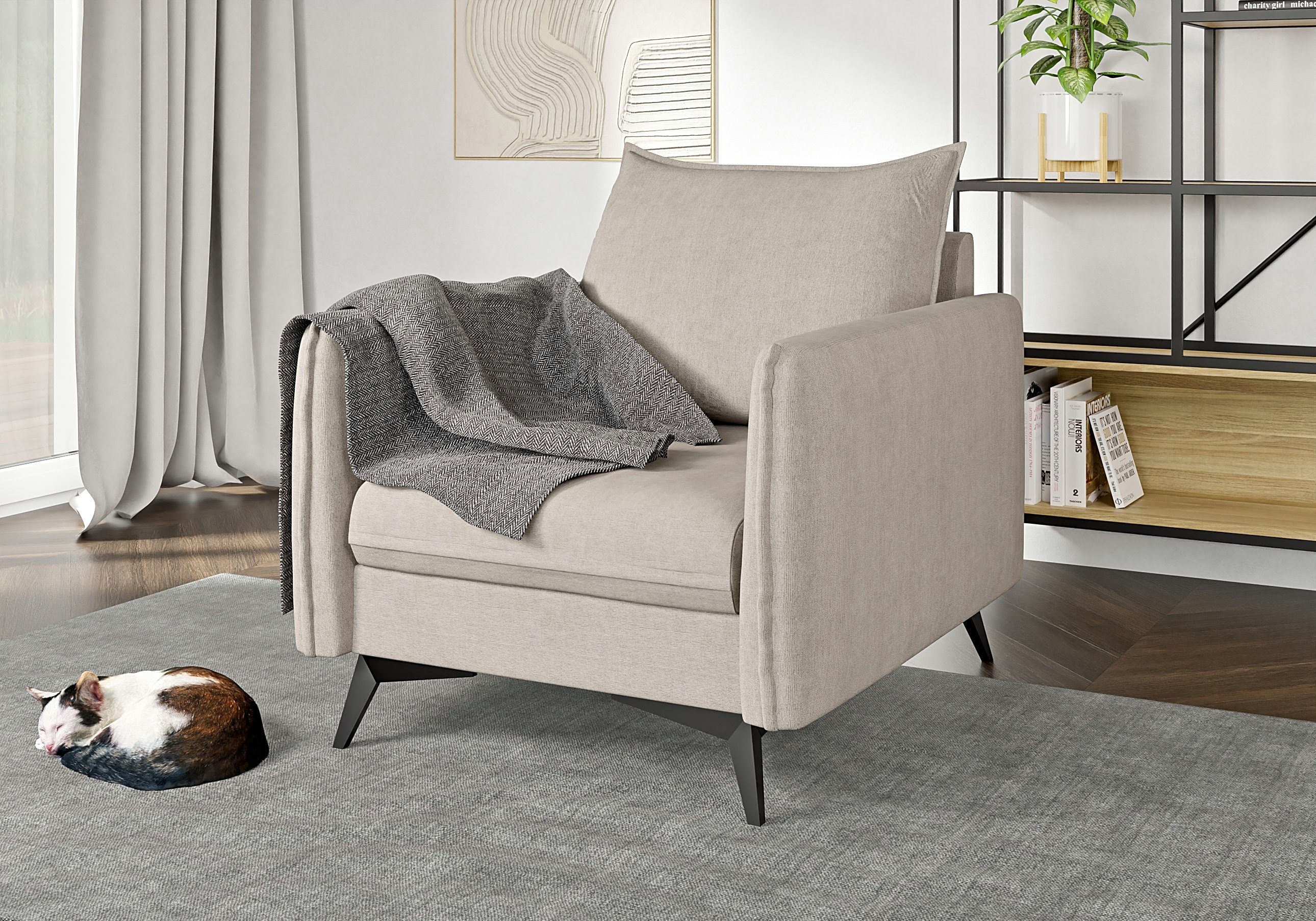 S-Style Möbel Sessel Azalea mit Schwarz günstig online kaufen