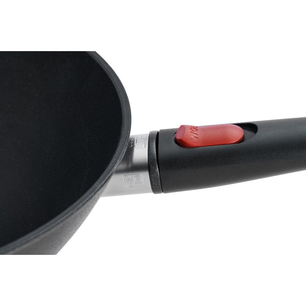 WOLL Wok Asiapfanne ECO LITE QXR (PFAS-FREE) 30 cm, Aluminium (mit abnehmbaren Stielgriff), Induktionsgeeignet