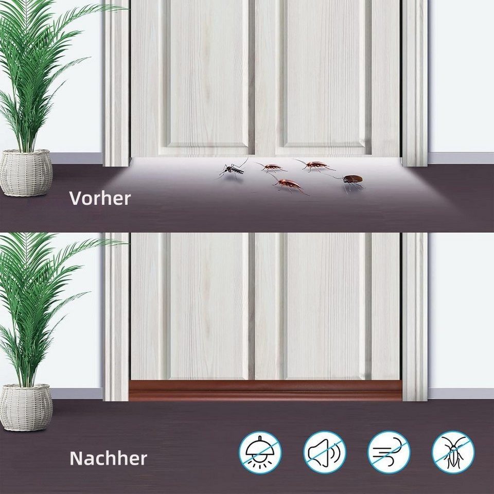 FOUORTUNATE-BEE Zugluftstopper Zugluftstopper für Türen – 2er-Set, einfache Montage, 2-tlg., Effektiver Türzugluftschutz für Zuhause und Büro – Bild 4 von 5
