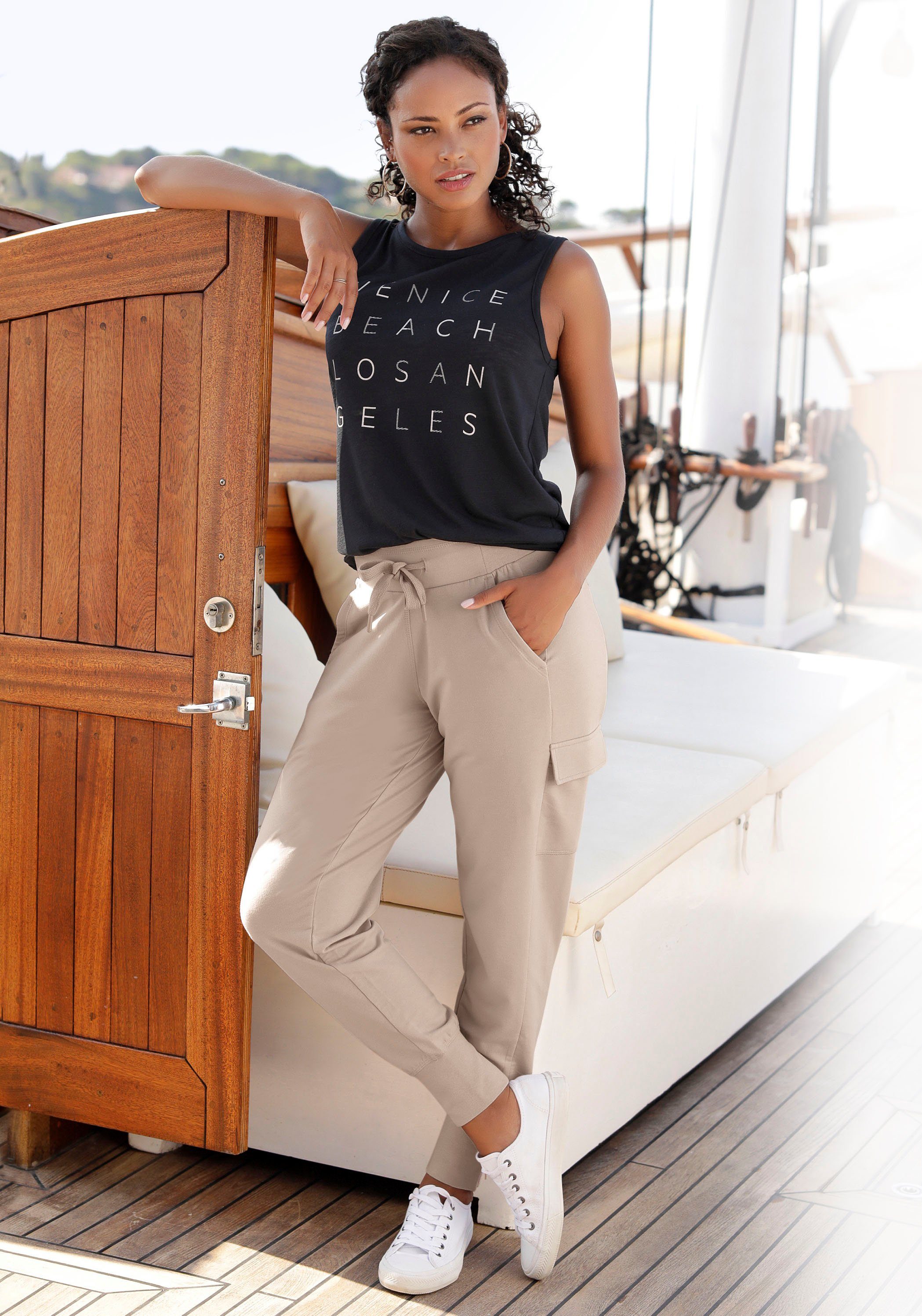 Venice Beach Tanktop mit Logoprint, Tanktop