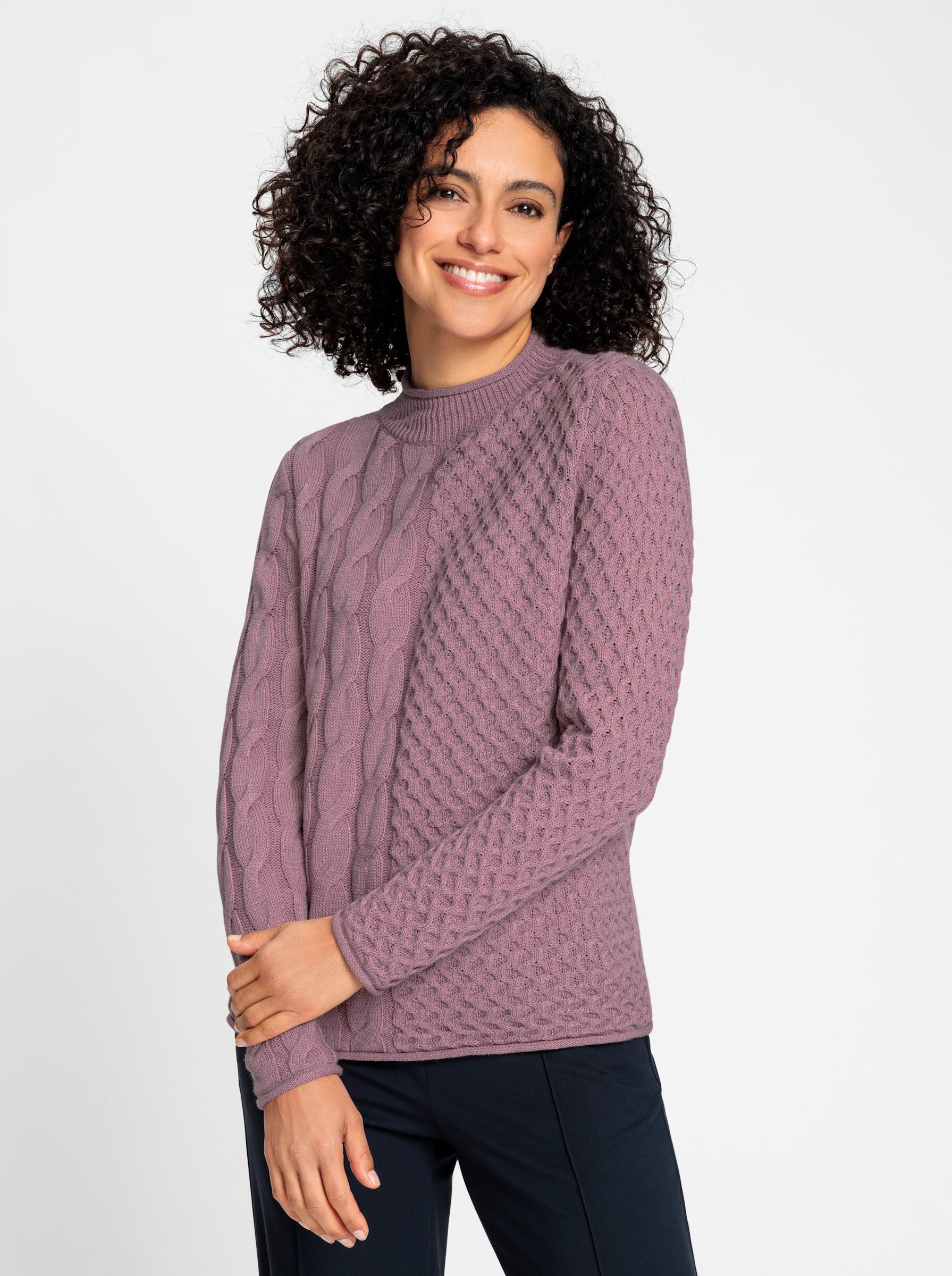 Witt Strickpullover Stehkragen-Pullover Langarm