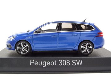Norev Modellauto Peugeot 308 SW GT Kombi 2020 blau Modellauto 1:43 Norev, Maßstab 1:43