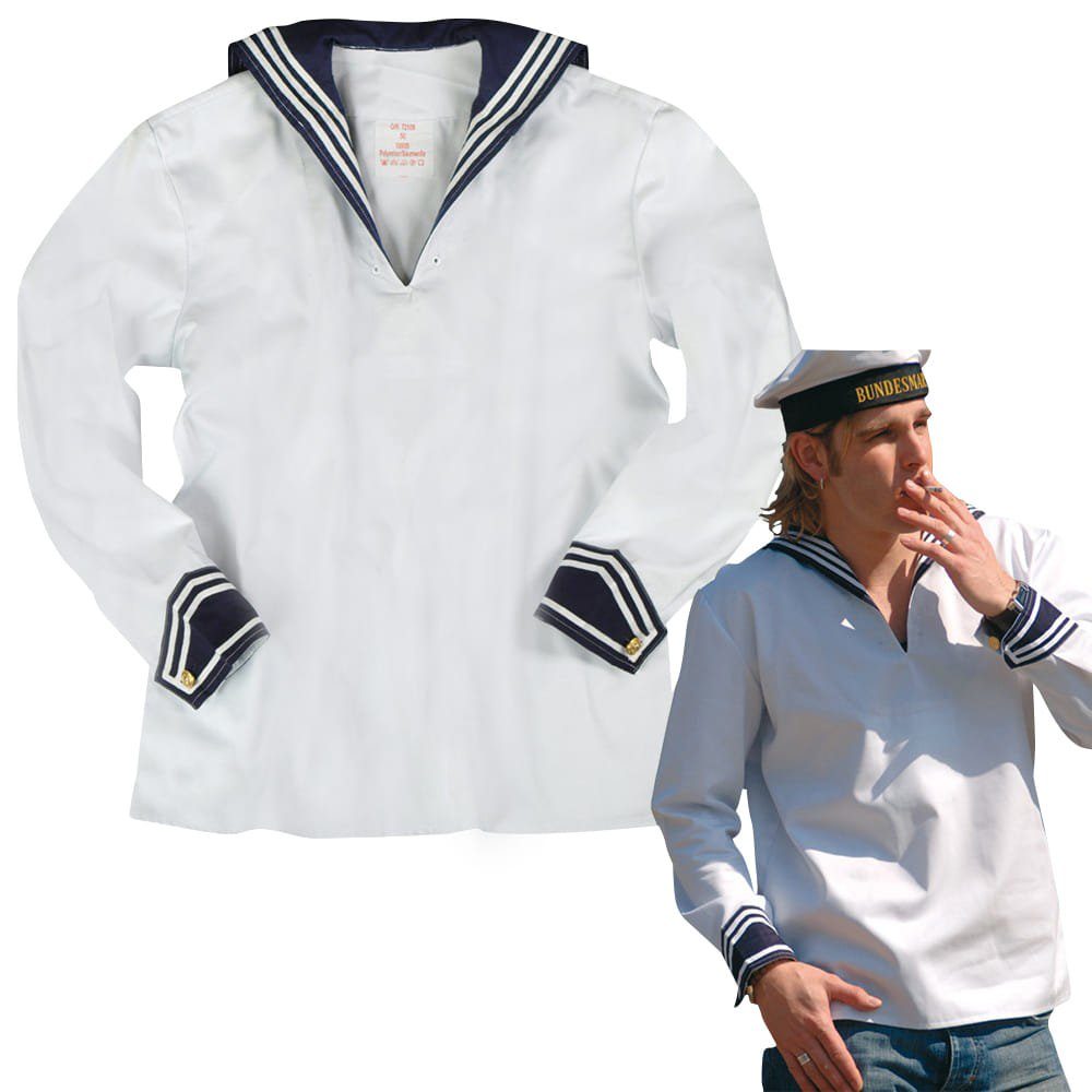 Mil-Tec Outdoorhemd Bundeswehr Marine Bordhemd Weiß günstig online kaufen