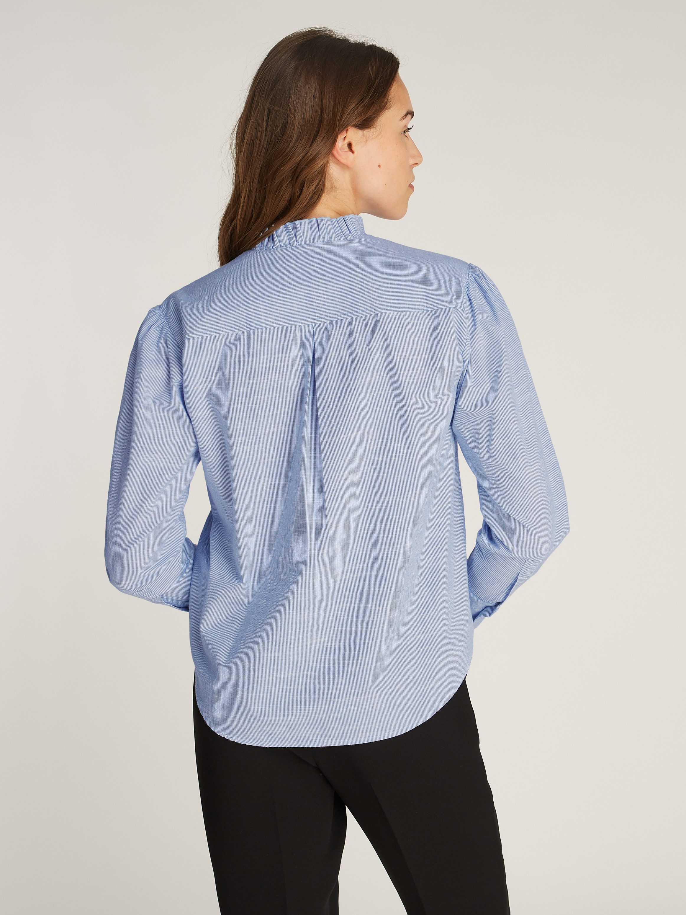 Tommy Hilfiger Hemdbluse COTTON STP RUFFLE günstig online kaufen