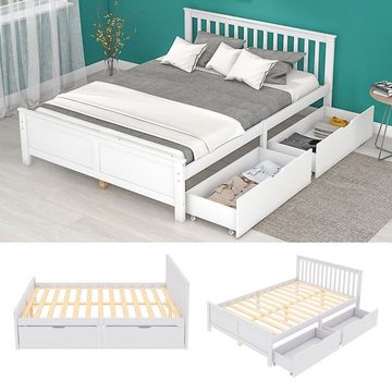 OKWISH Holzbett Bett, Jugendbett, Erwachsenenbett, Kinderbett