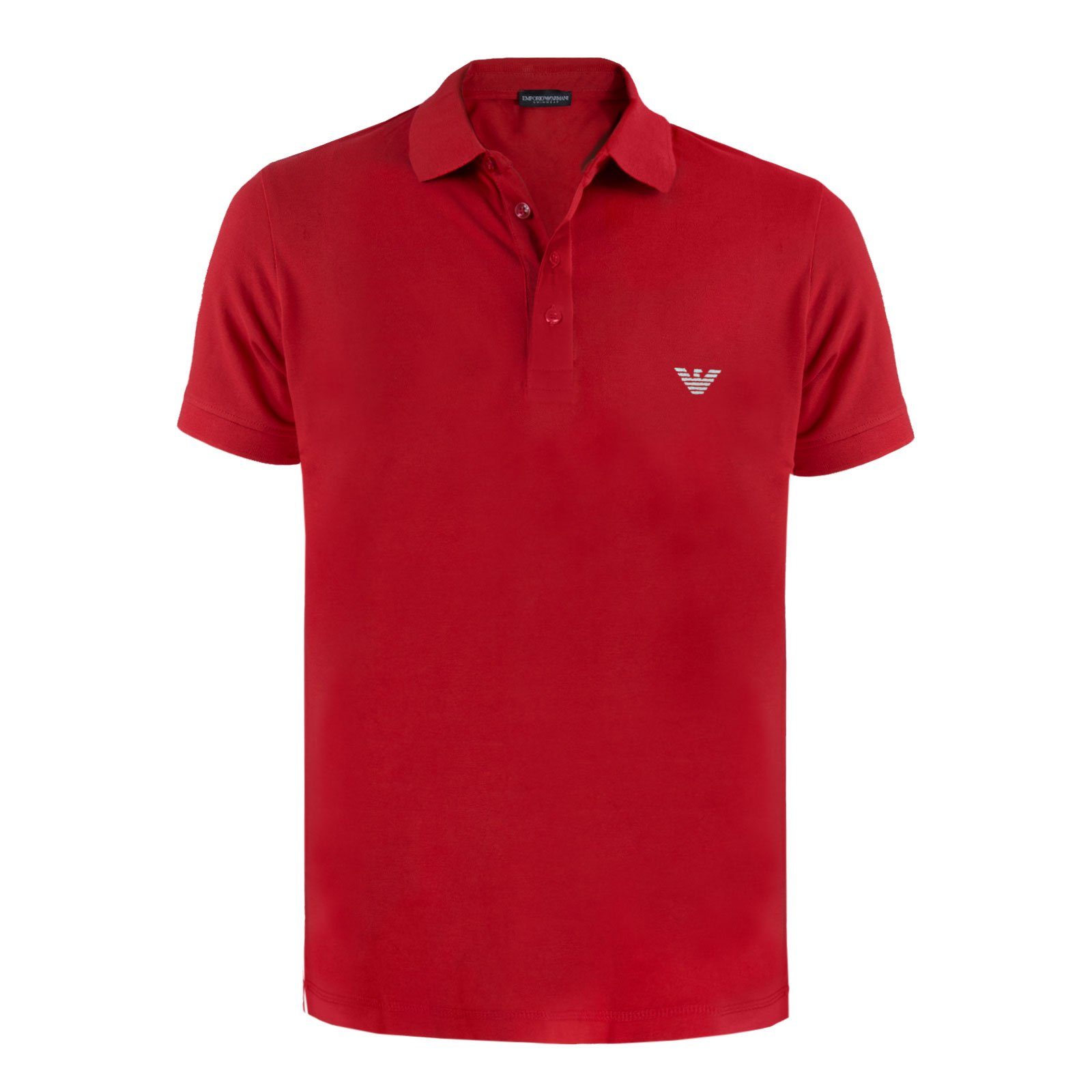 Emporio Armani Poloshirt Polo Beachwear mit kleiner Logostickerei 00173 ruby red