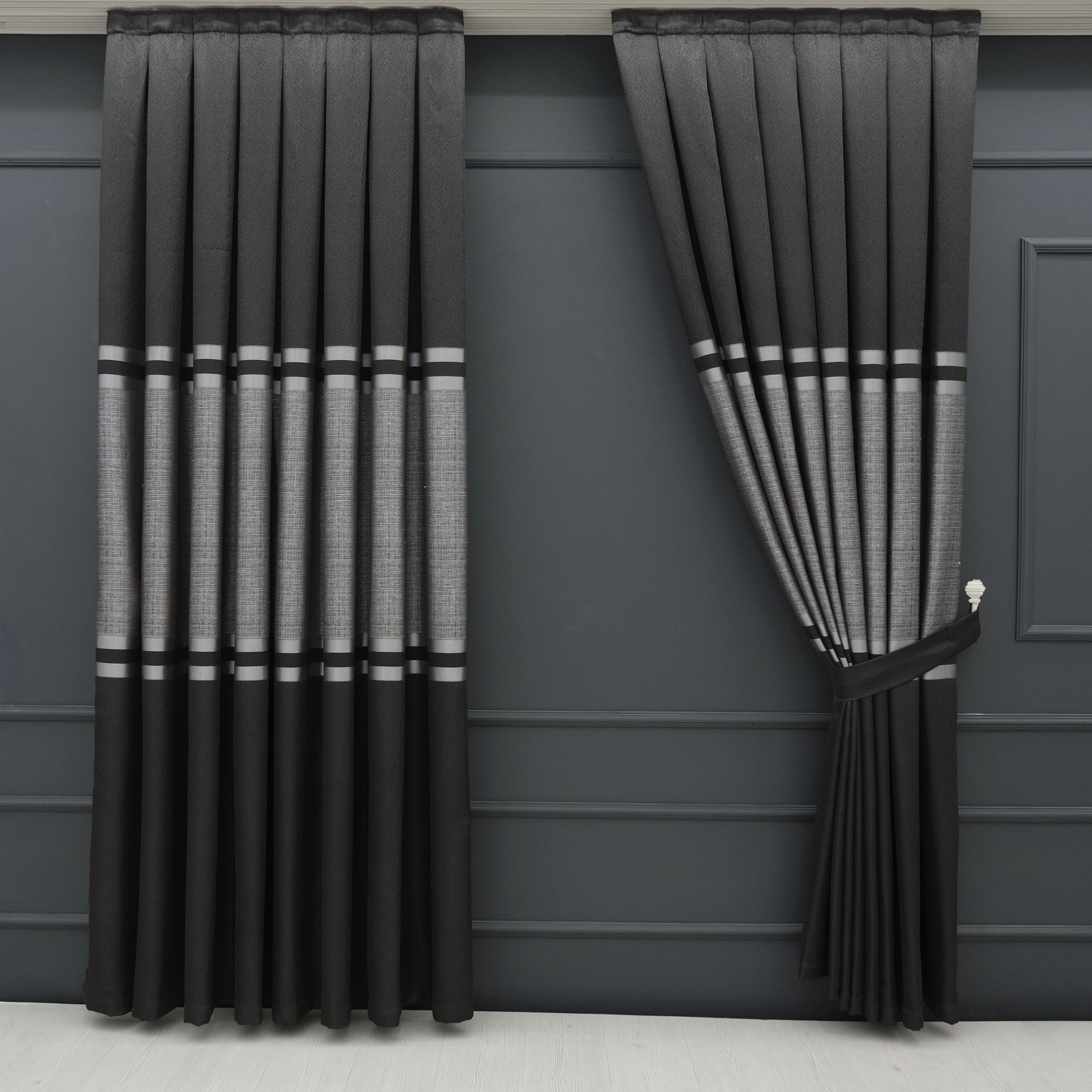 Gardinen by Justyna Vorhang 2er Fon Seiten Schal Set (4 St), Kräuselband, a günstig online kaufen