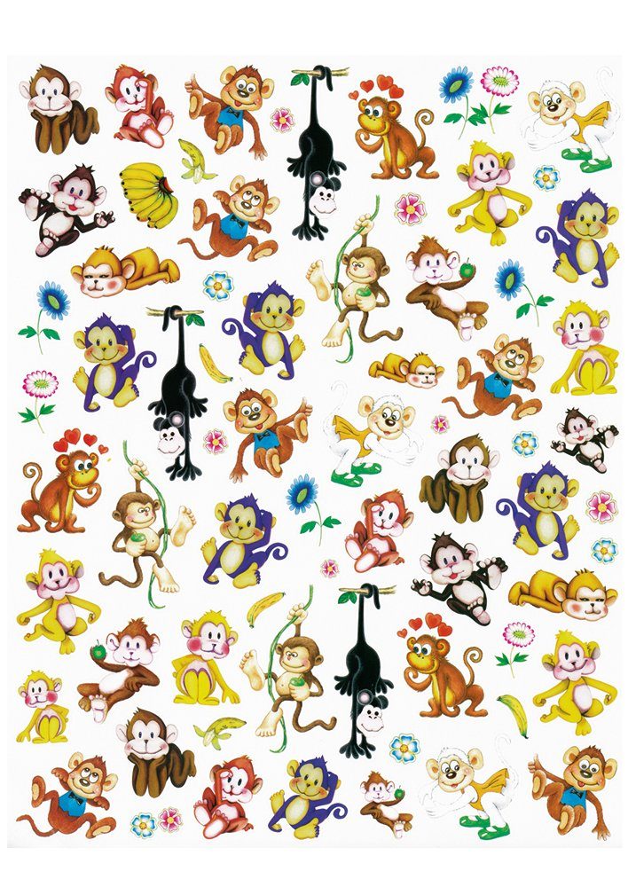 TimeTEX Sticker Set Belobigungs-Aufkleber Schildkröten & Co., ca. 240 Stück, (240-tlg)