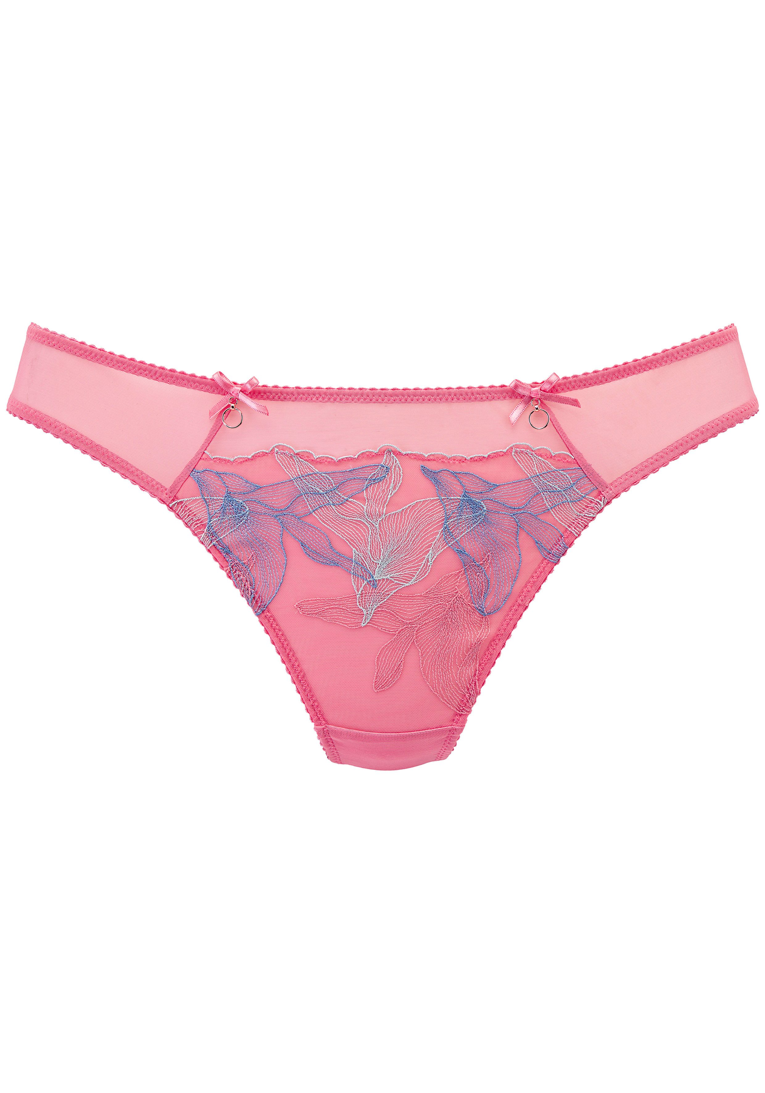 LASCANA String Gabriella aus Mesh mit hauchzarter Stickerei, transparente Unterwäsche