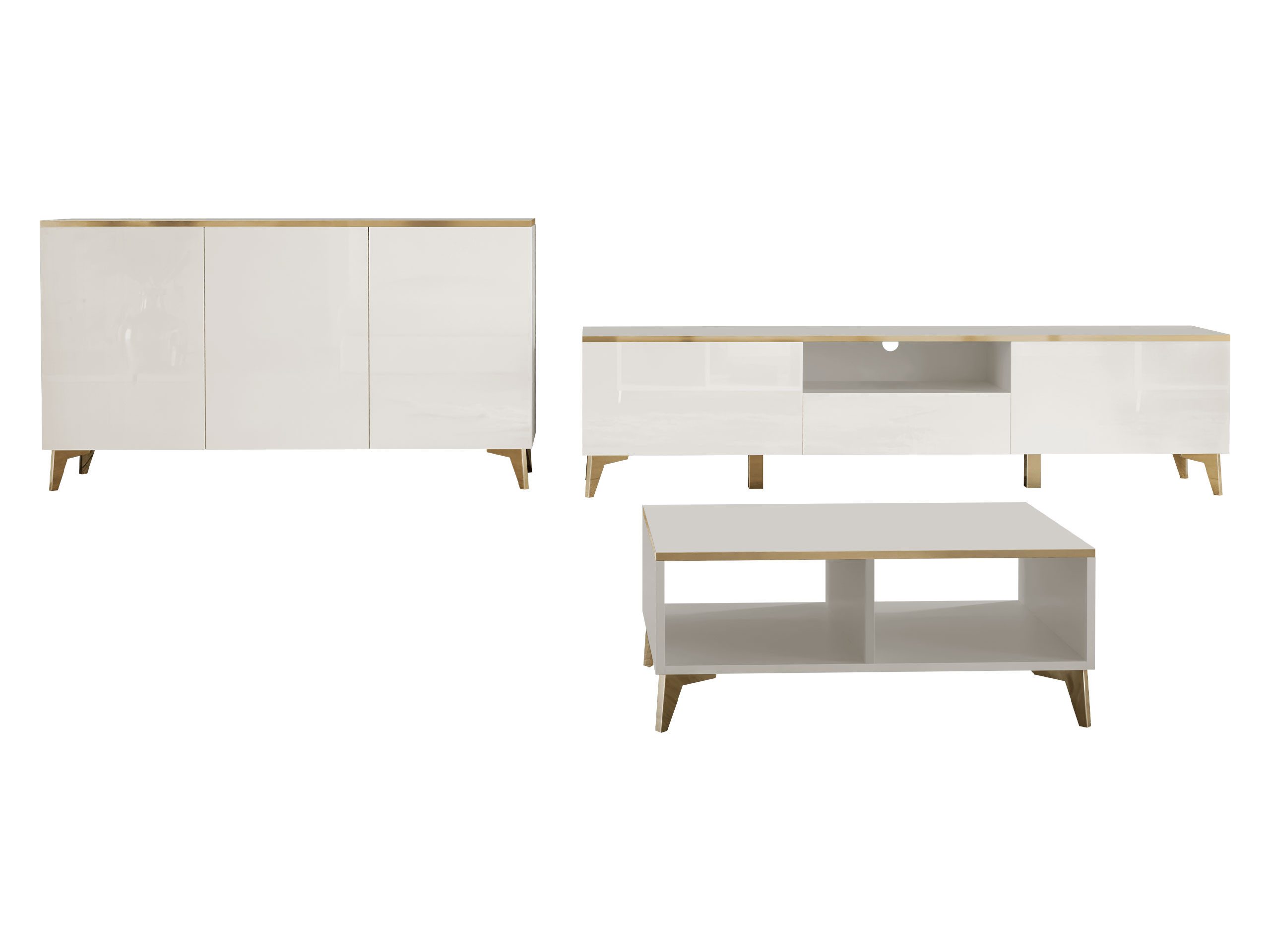 MIRJAN24 Wohnzimmer-Set Aurora I, (Kommode, TV-Lowboard, günstig online kaufen