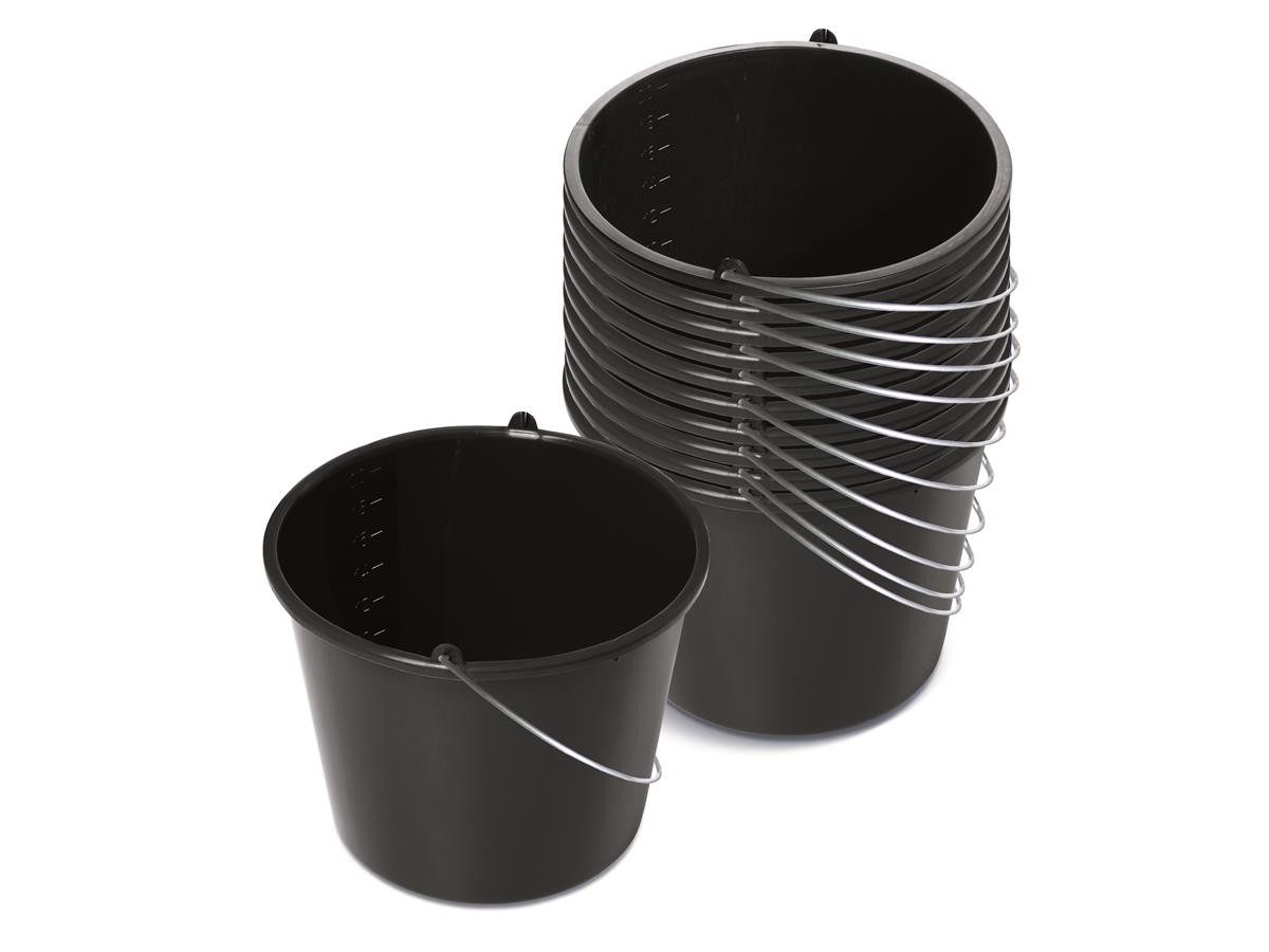 Kistenberg Baueimer 20L, (10-tlg., mit Messskala und Henkel)