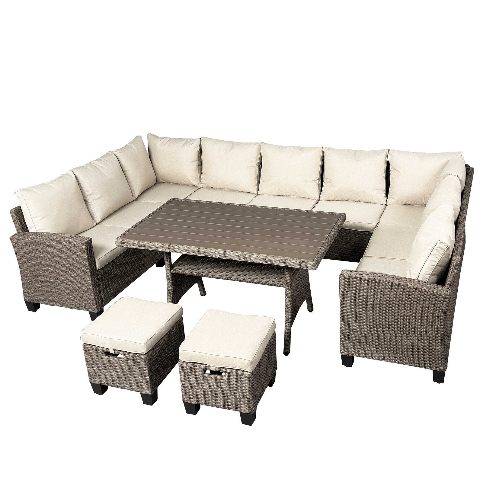 BRAST Gartenlounge-Set Family, bis zu 11 Personen viele Farben, inkl. extra Dicke Kissen, TÜV geprüft Outdoor Loungemöbel