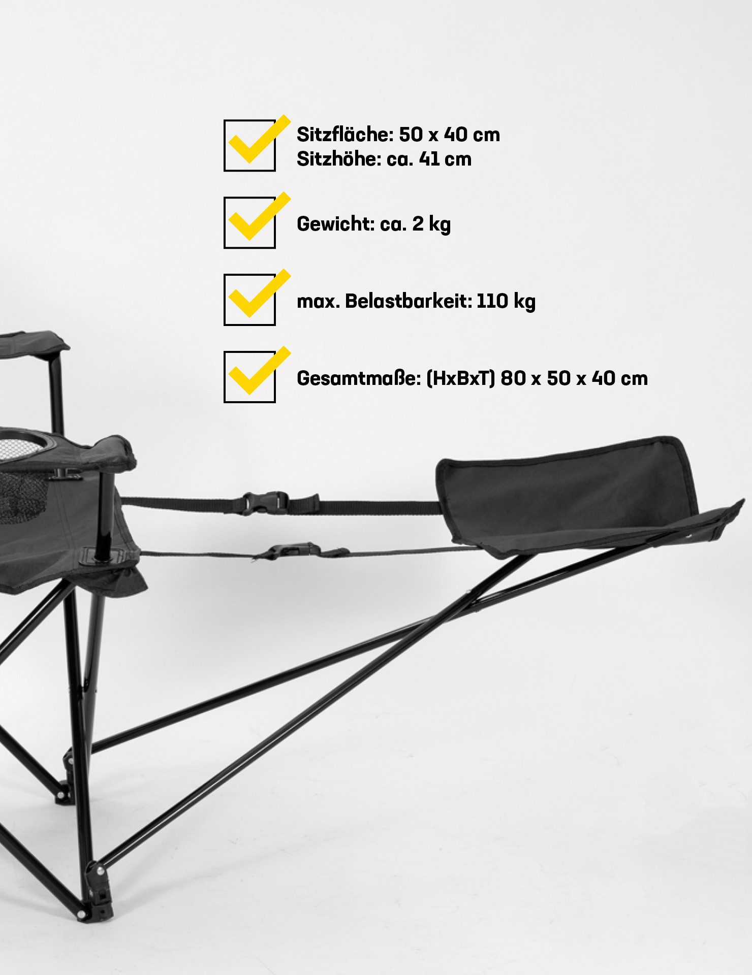 KIRKJUBOUR Campingstuhl "Hemsön" Campingstuhl mit Fußteil günstig online kaufen