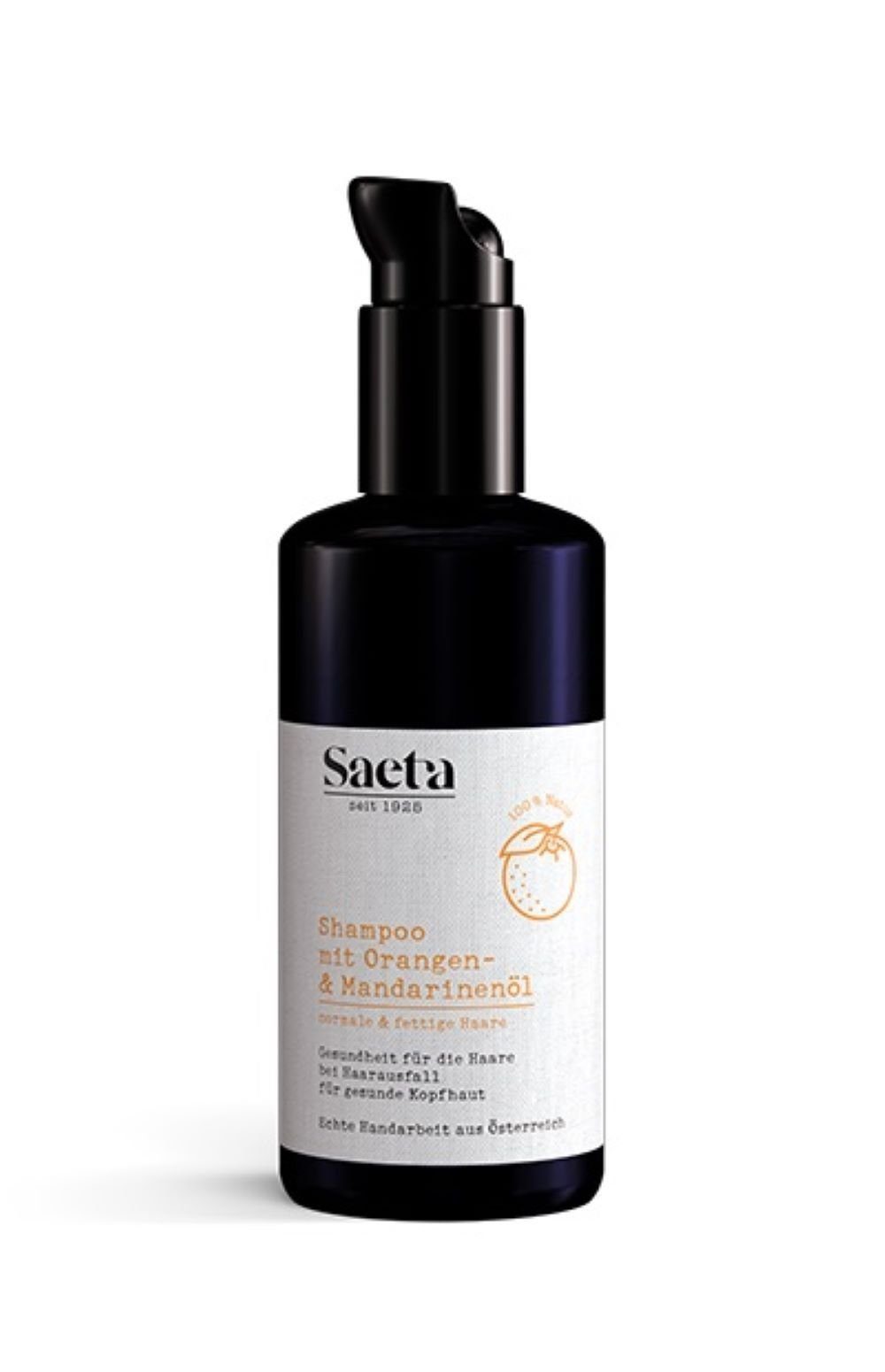 Saeta Haarkosmetik Haarshampoo Orange & Mandarine Normale und fettige Haare 200 ml, Shampoo gegen Haarausfall
