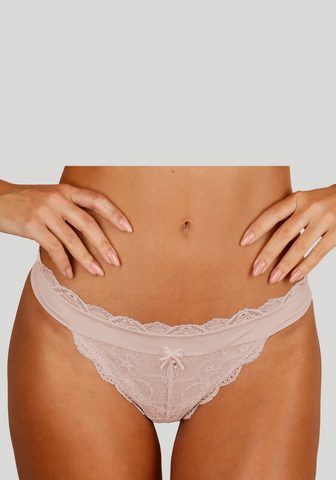 LASCANA stringai Premium Dessous iš delikatus nėrinių su subtilus Zierschleife ir aksesuarai