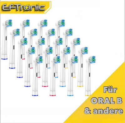 EFTronic Aufsteckbürsten, Aufsätze kompatibel mit Oral B Zahnbürsten, Ersatzbürsten, Auswählbar zwischen 8, 16, 20 Stück